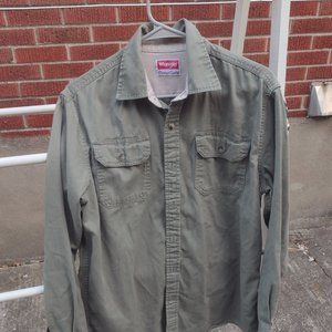 Wrangler Button Up Shirt, Durable, Long sleeve